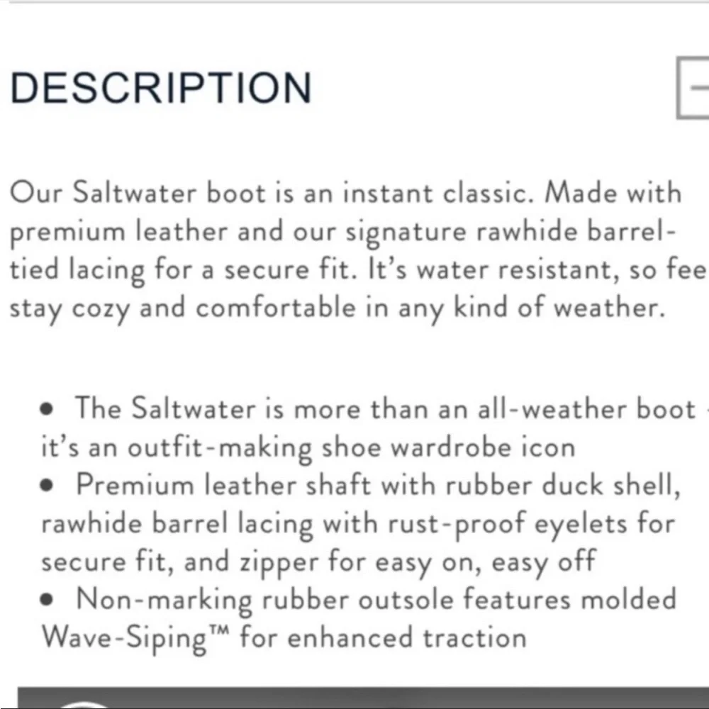 Sperry Saltwater duck brown leather boot